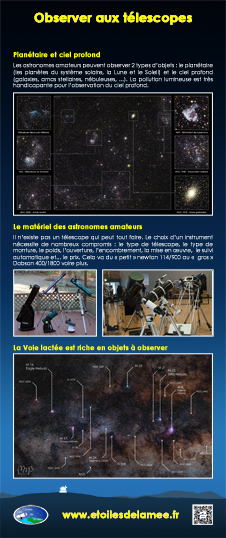Banderole Observer aux télescopes